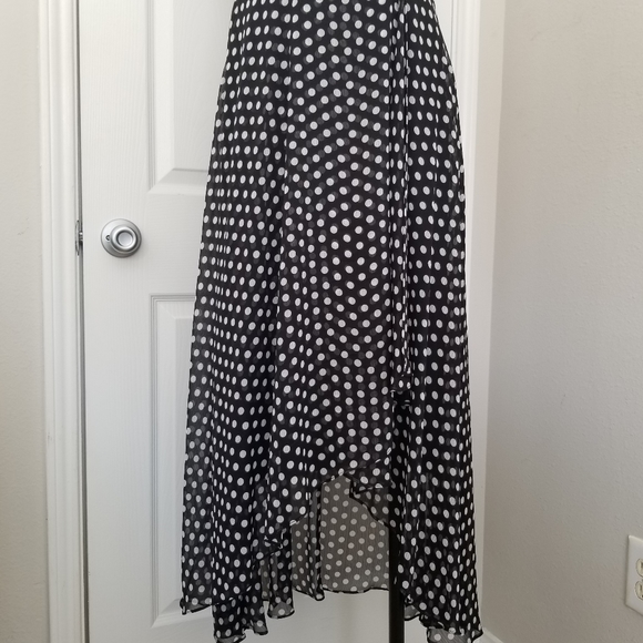 Calvin Klein Polka Dot High Low Dress Size 6 - Picture 5 of 15